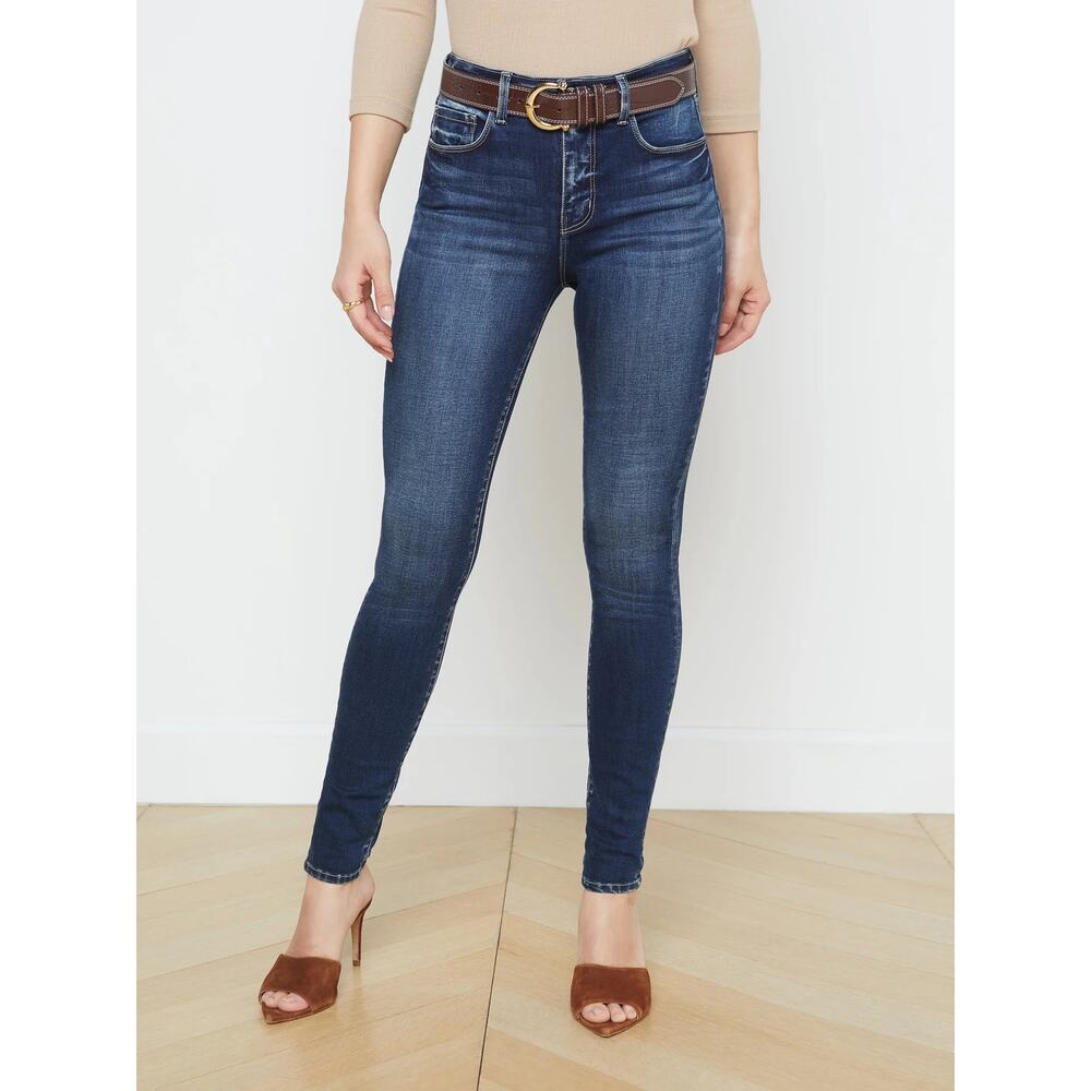 L'Agence Marguerite Skinny Jeans Size 23 Columbia High Rise Tapered Stretch Fit‎